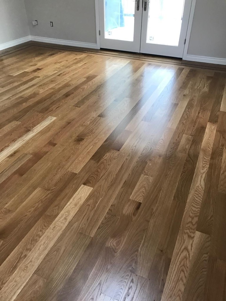 white oak floors with walnut inlay