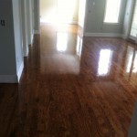 red oak hardwood floors after staining