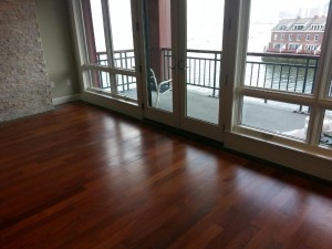 hardwood flooring in apartment