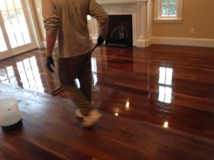 refinishing hardwood floors in living room