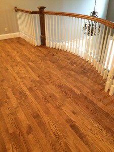 Red Oak hardwood floors with custom stain