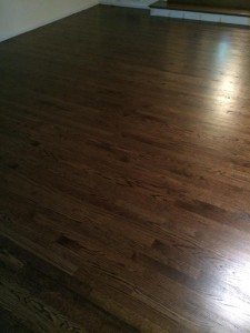 red oak floors with dark walnut stain