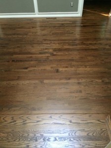 red oak floors with dark walnut stain