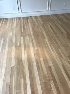refinished floors with 4 coats of water base on white oak
