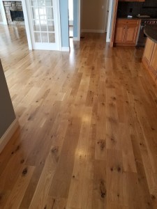 white oak floors finished with 4 coats of water based finish