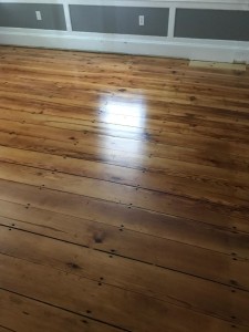 heart pine floor refinished