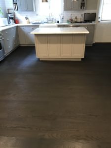3-inch red oak finished with true black stain