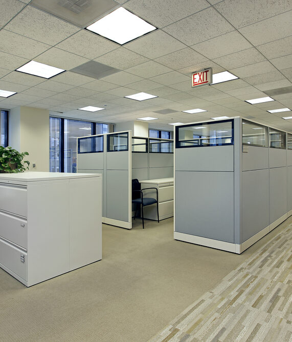 hardwood flooring in an office