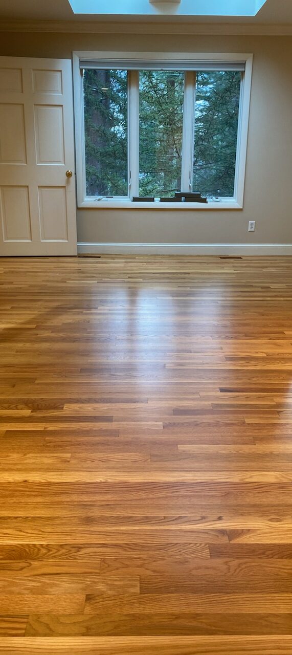 New Hardwood Floor with 3/4 White Oak Oil Based Finished Satin