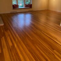 new white oak flooring finished with oil based satin finish