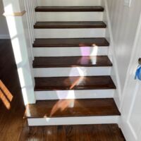 Red Oak Water Popped Stained with Bona Traffic Semi Gloss