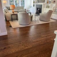Red Oak Water Popped Stained with Bona Traffic Semi Gloss