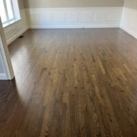 White Oak Finished with Jacobean Stain Bona Traffic Satin