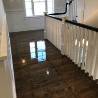 New construction- white oak installation with dark walnut stain & oil based finish