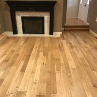 Red oak in kitchen. Bruce white oak pegged flooring (2)