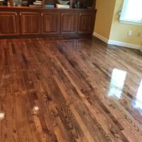 White oak hardwood flooring with Special Walnut Stain