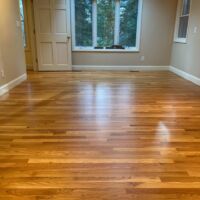 New Hardwood Floor with 3/4 White Oak Oil Based Finished Satin